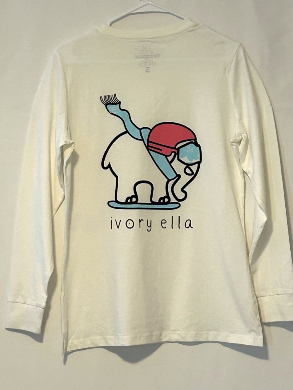 NWT Ivory Ella cotton long sleeve tee, size small - Picture 2 of 4